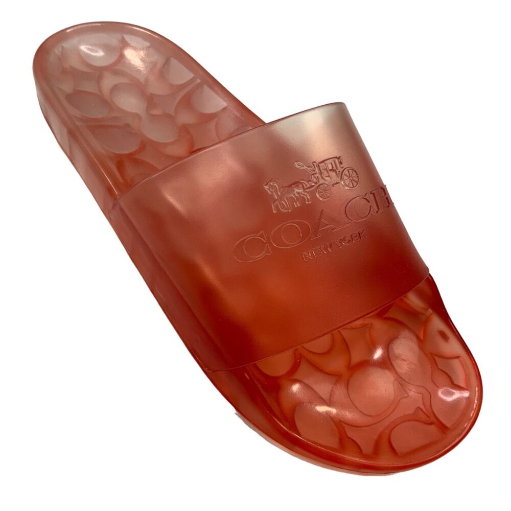 Coach Red Slide Sandals